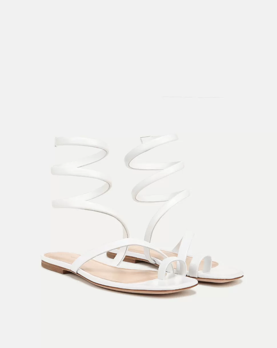 Veronica Beard Shoes | All Shoes>Allura White Gladiator-Wrap Sandal Coconut