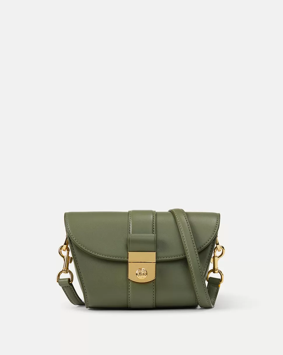 Veronica Beard Handbags | The Veronicas’ Favorites>Army Green Crest-Lock Leather Crossbody Bag Stone Army