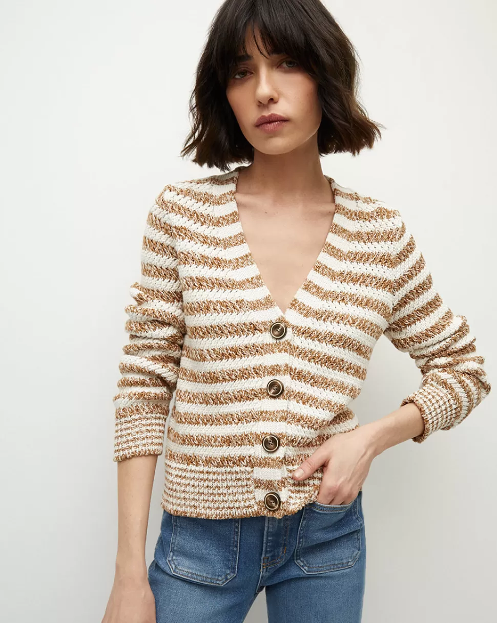 Veronica Beard Sweaters>Artura Cardigan Brown Multi