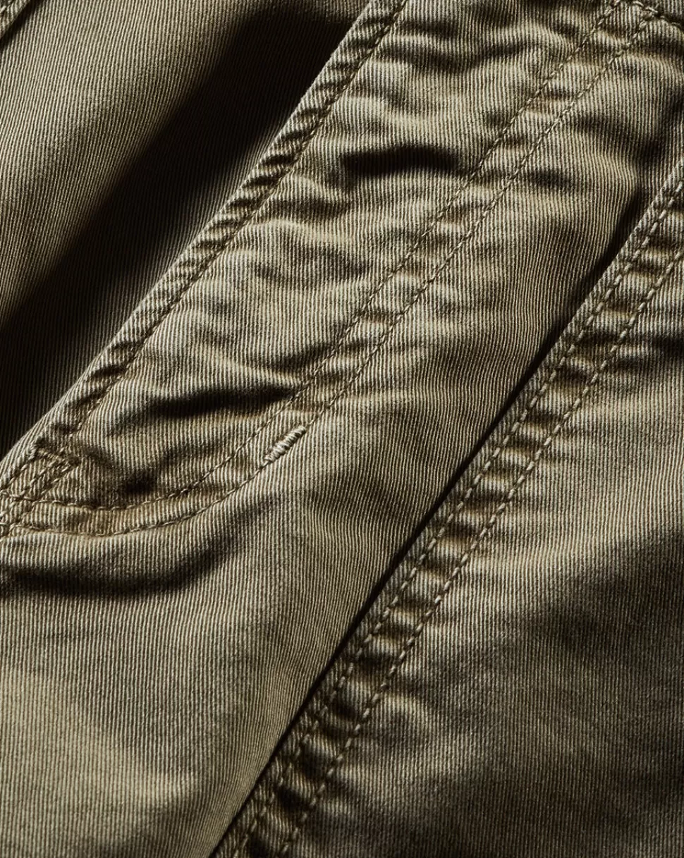 Veronica Beard Clothing | Pants>Arya High-Waist, Straight-Leg Cotton-Twill Pant Army