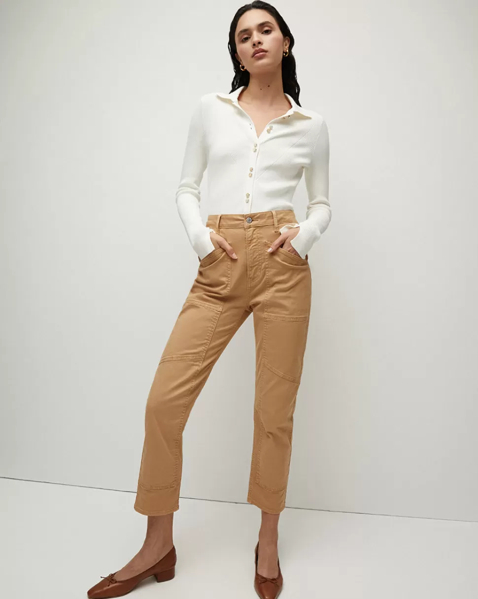 Veronica Beard Clothing | Pants>Arya Straight-Leg Pants Khaki