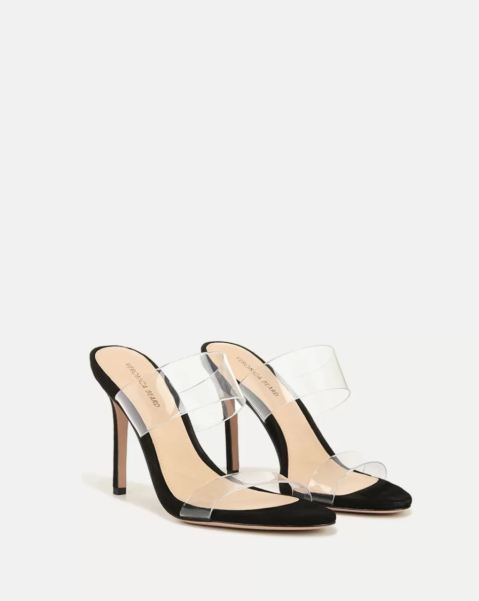 Veronica Beard Best Sellers | Shoes>Asha PVC   Heel Sandal Black