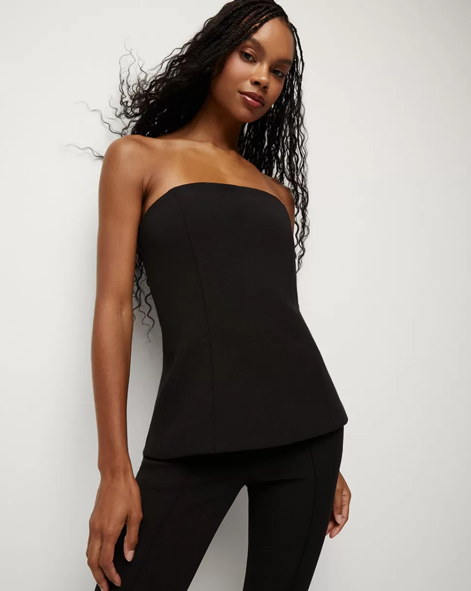 Veronica Beard Tops & Tees | Best Sellers>Astrid Lined Strapless Top Black