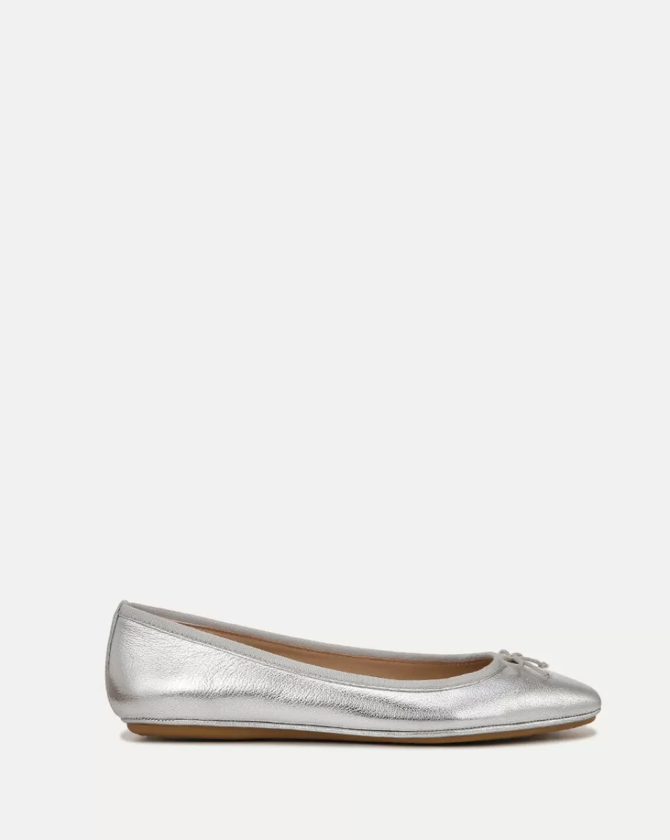 Veronica Beard Shoes | All Shoes>Beatrix Metallic Ballet Flat Silver