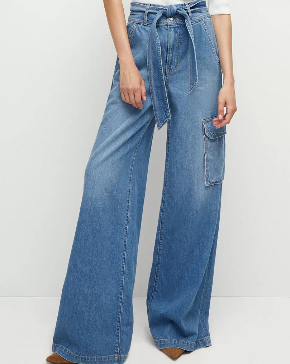 Veronica Beard Jeans>Belisa Cargo Jean Bright Lakeshore