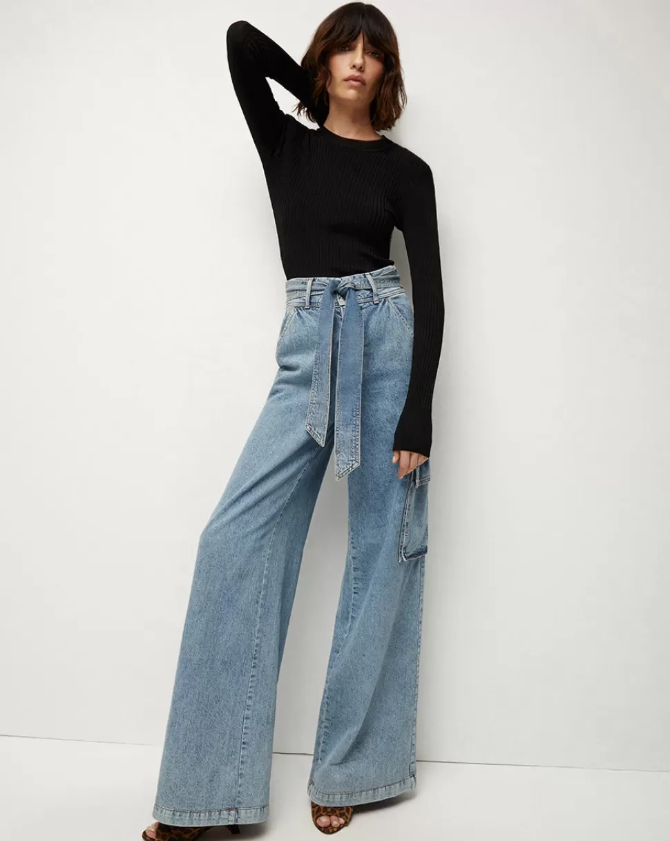 Veronica Beard Jeans | The Veronicas’ Favorites>Belisa Light-Wash Wide-Leg Cargo Jean Silverwood