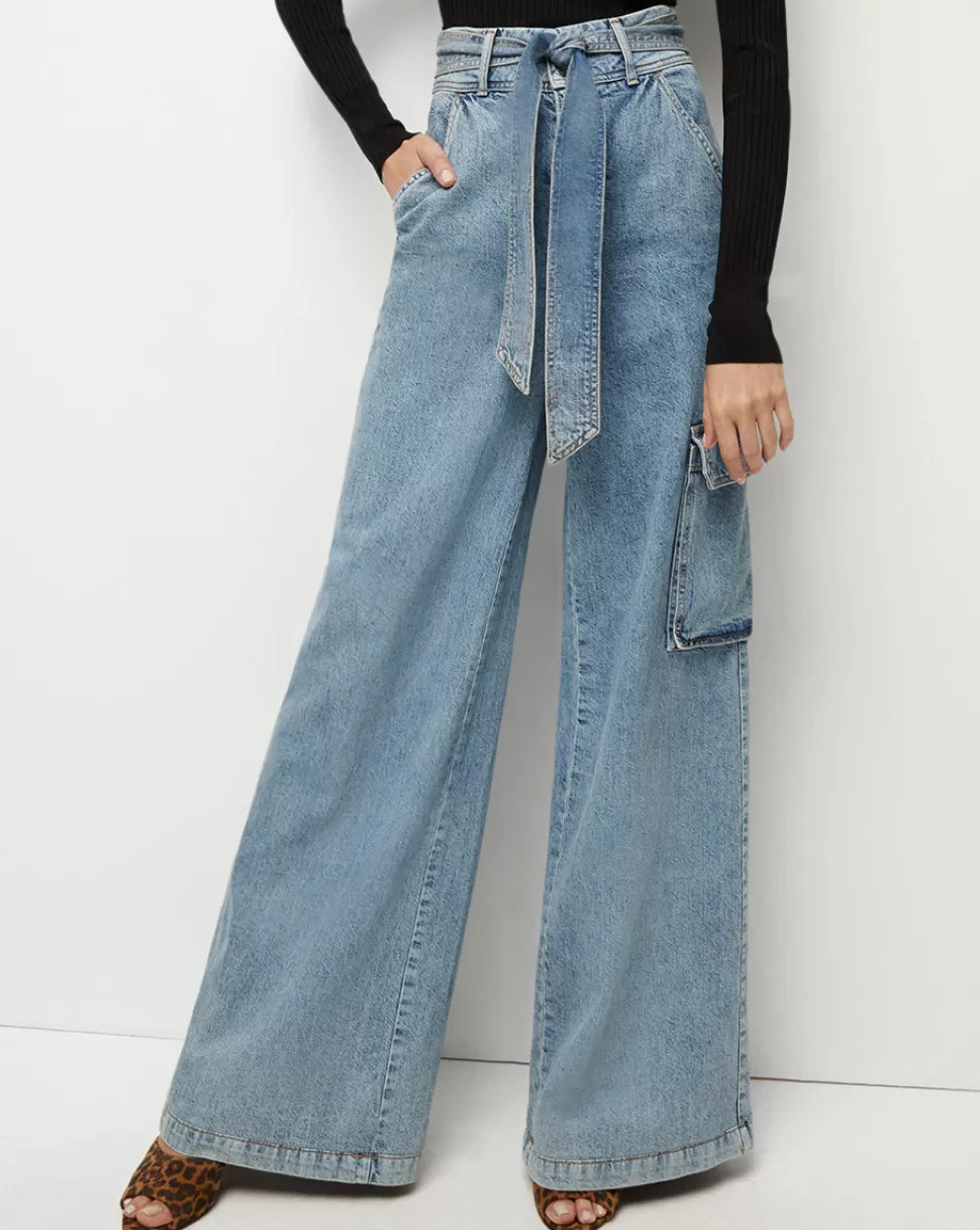 Veronica Beard Jeans | The Veronicas’ Favorites>Belisa Light-Wash Wide-Leg Cargo Jean Silverwood