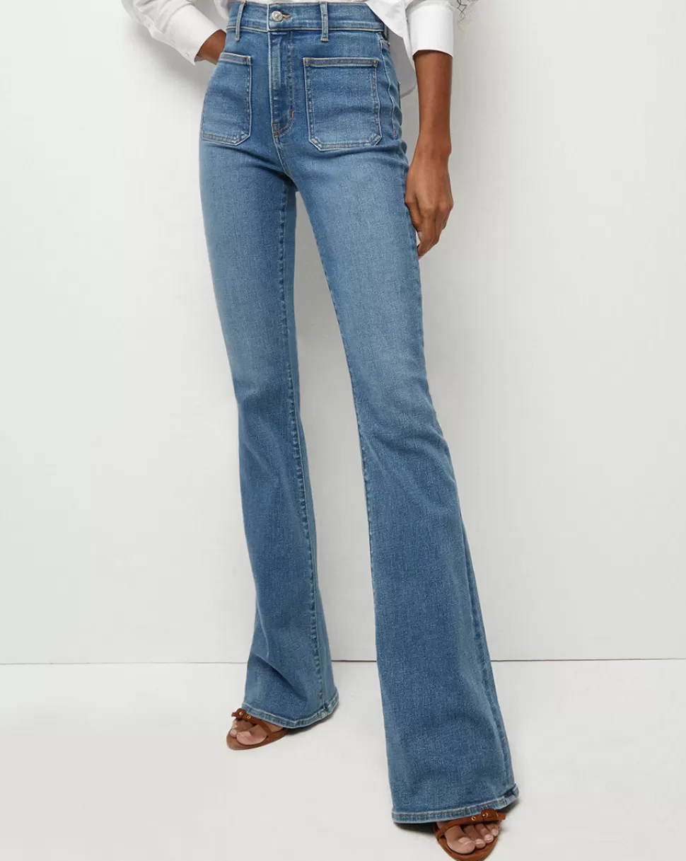 Veronica Beard Best Sellers | Jeans>Beverly Patch Pocket Skinny Flare Jean Sierra
