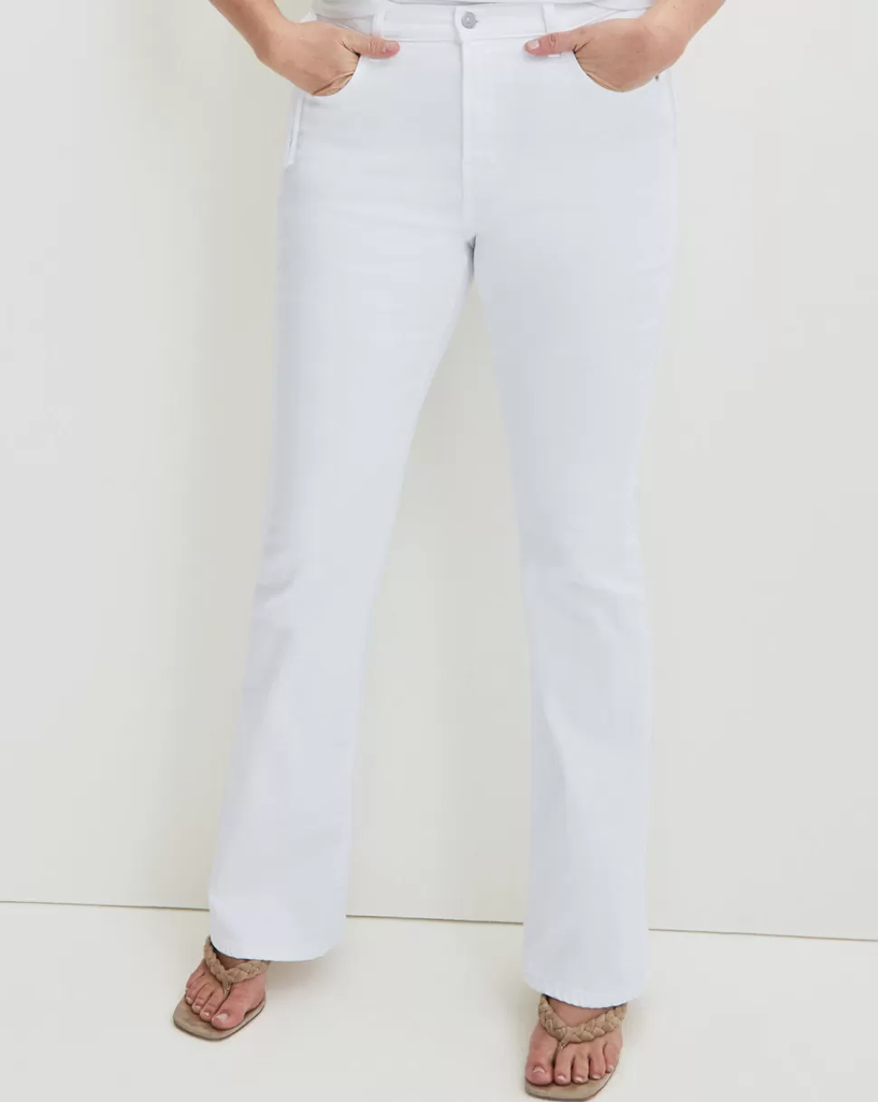 Veronica Beard Jeans | Extended Sizing>Beverly Skinny-Flare Jean White