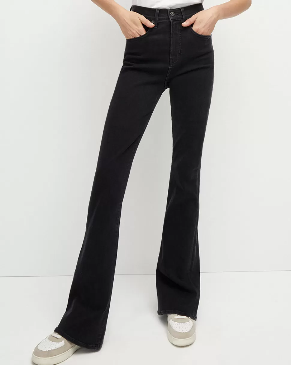 Veronica Beard Jeans>Beverly Skinny-Flare Jean Washed Onyx