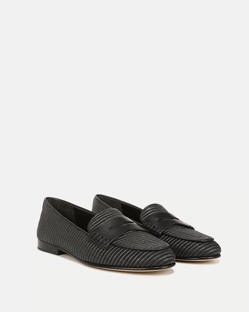 Veronica Beard Shoes | All Shoes> Penny Raffia Loafer Black