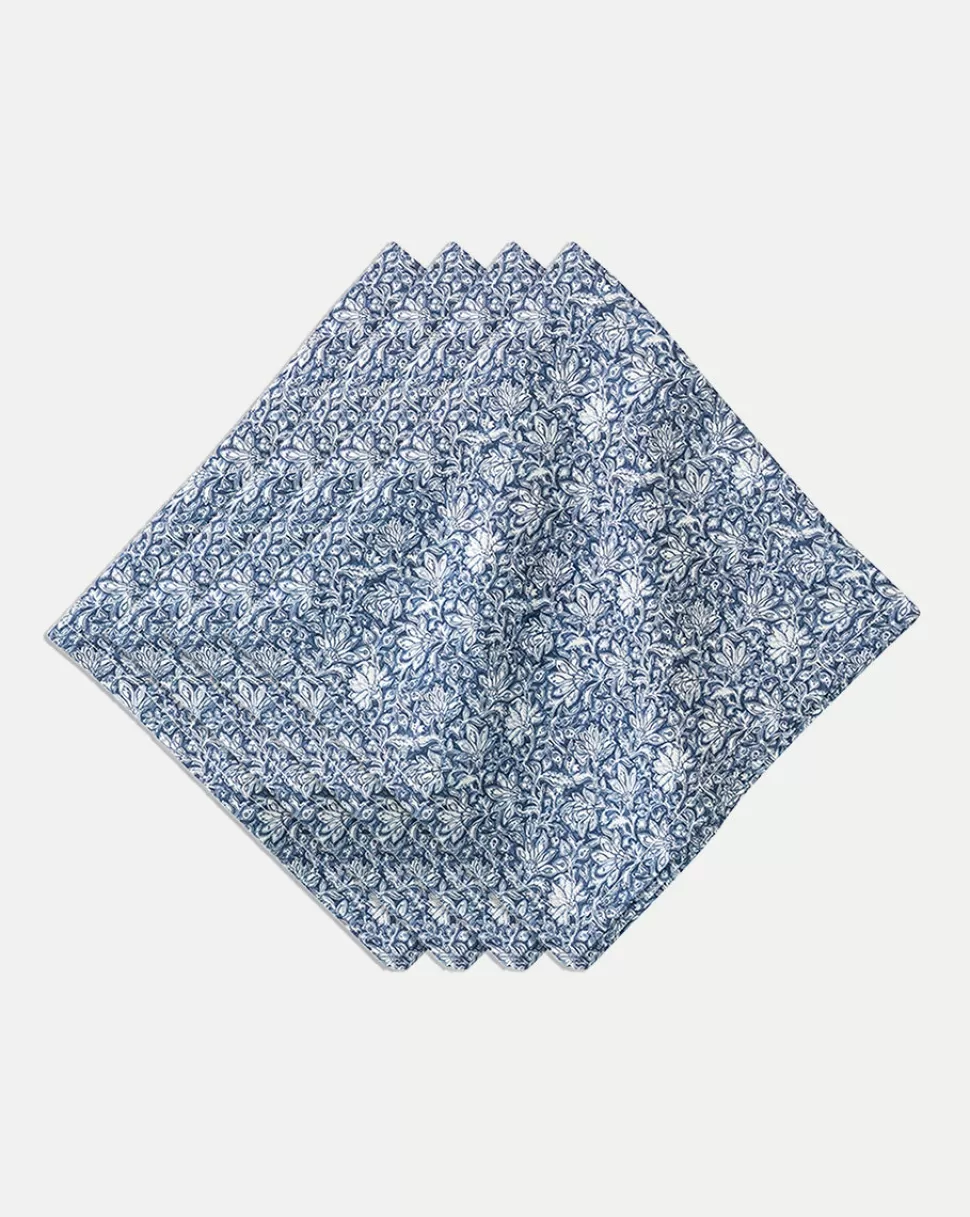 Veronica Beard Tabletop>Bohemian Vine Napkin Navy