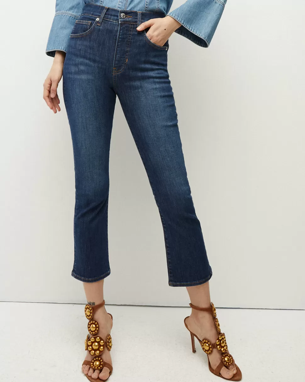 Veronica Beard Jeans>Carly Kick-Flare Jean Bright Blue