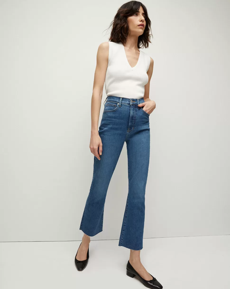 Veronica Beard Clothing | Jeans>Carolina Skinny Cropped Kick-Flare Jean Serendipity