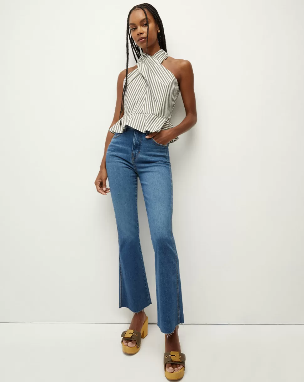 Veronica Beard Jeans>Carson Ankle-Flare Jean Serendipity