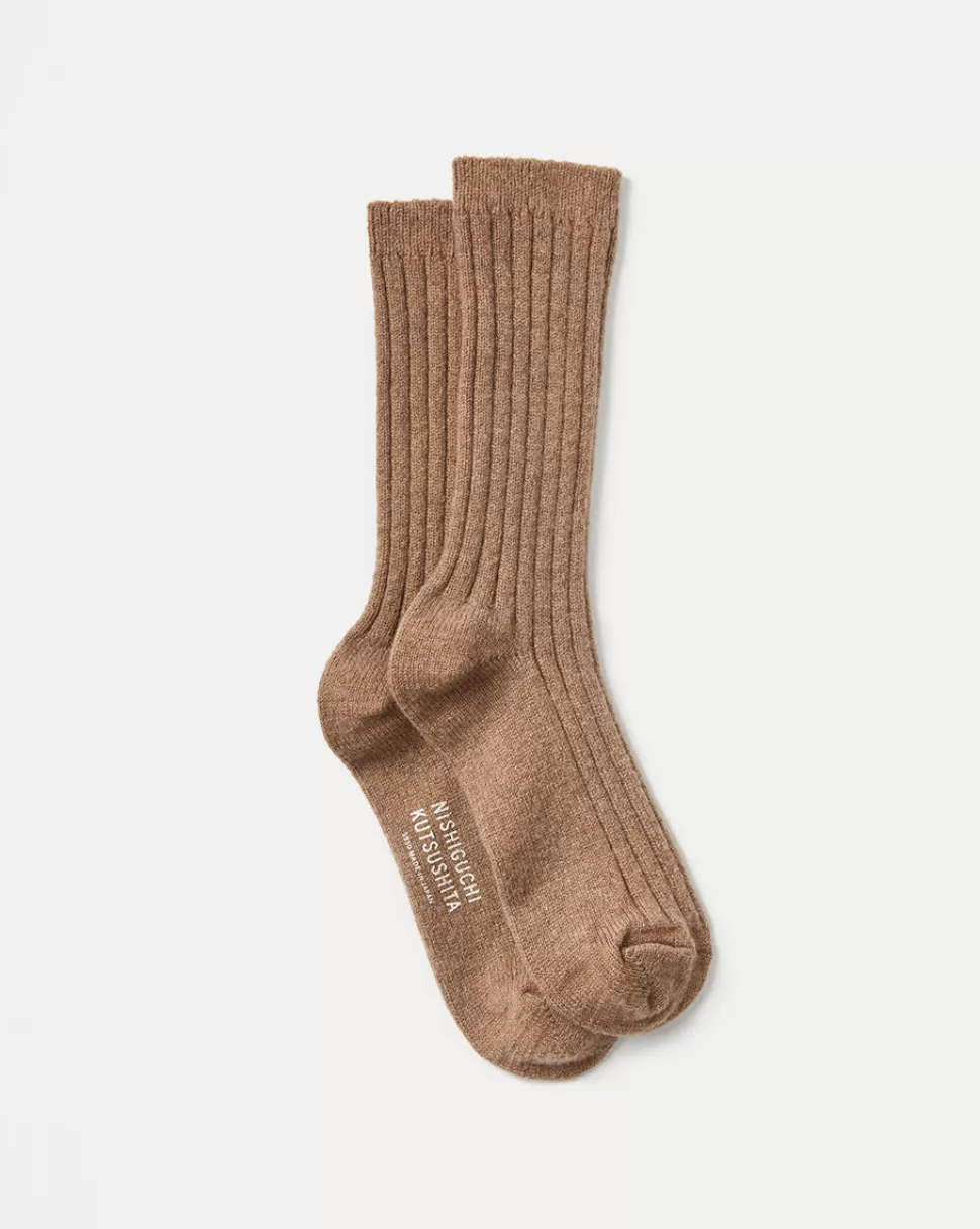 Veronica Beard Home & Accessories | Accessories>Cashmere Ribbed Socks Brown