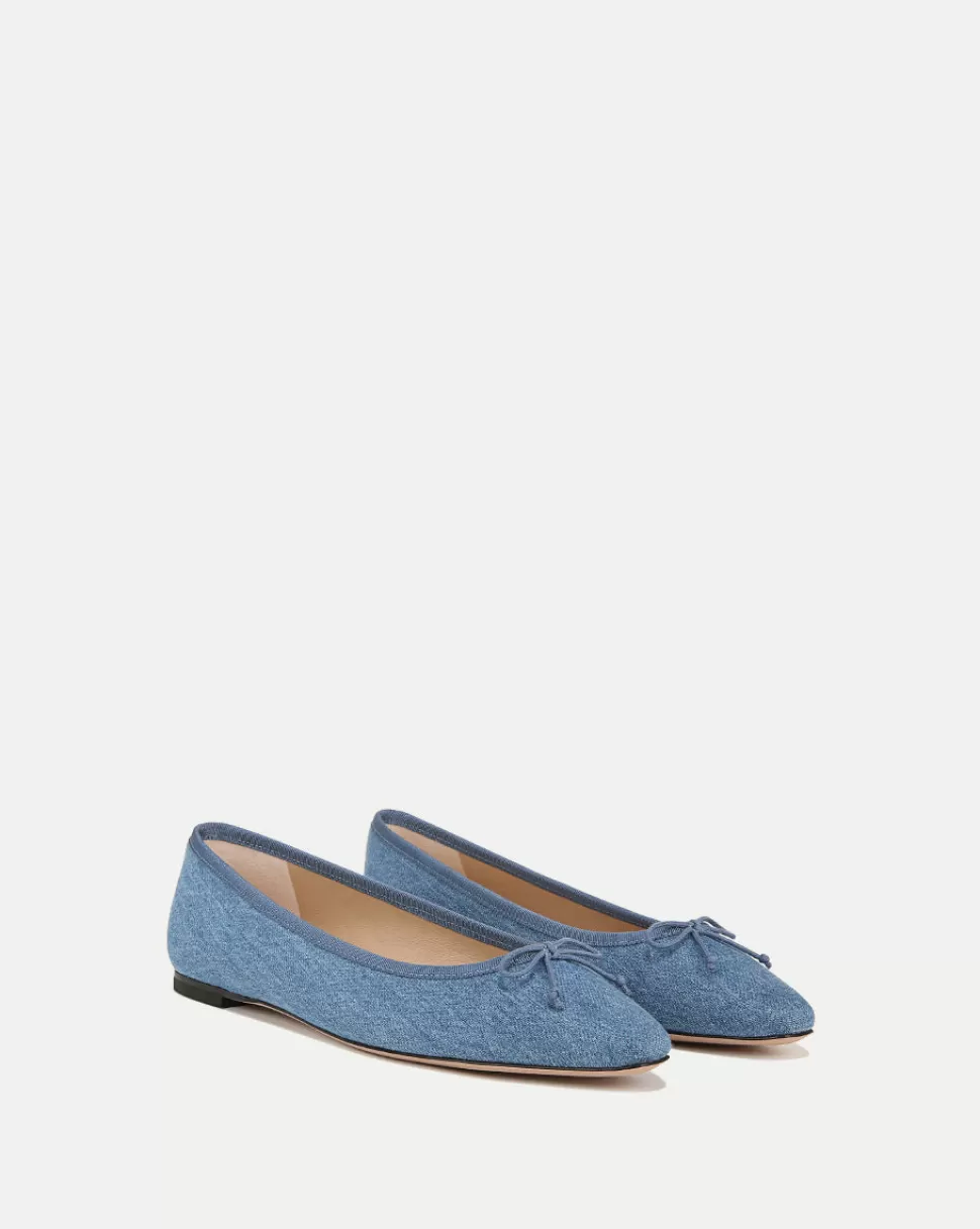 Veronica Beard Shoes | All Shoes>Catherine Denim Ballet Flat Blue