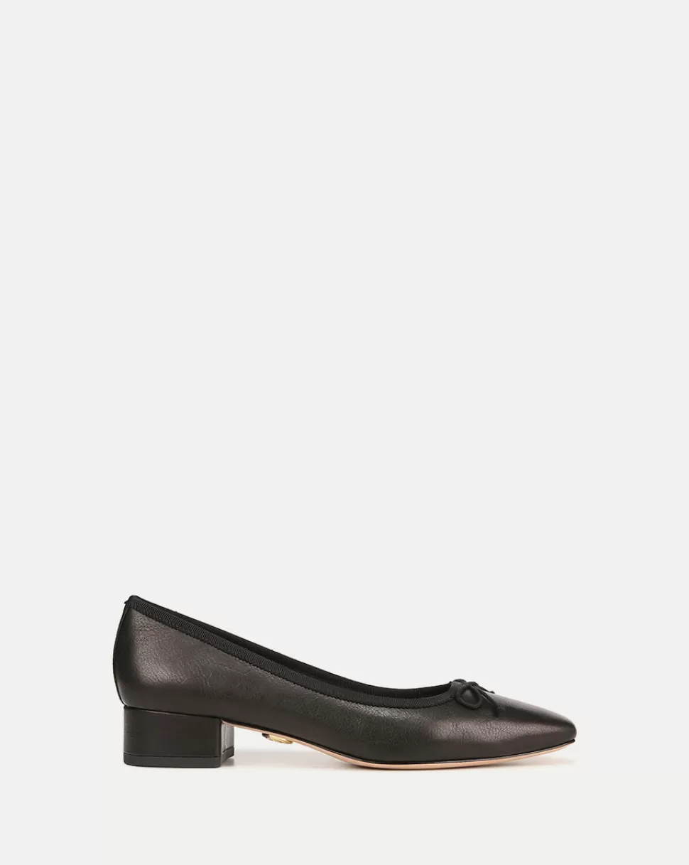 Veronica Beard Best Sellers | Shoes>Cecile Leather Ballet Pump Black