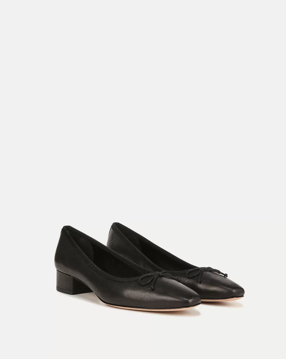 Veronica Beard Best Sellers | Shoes>Cecile Leather Ballet Pump Black