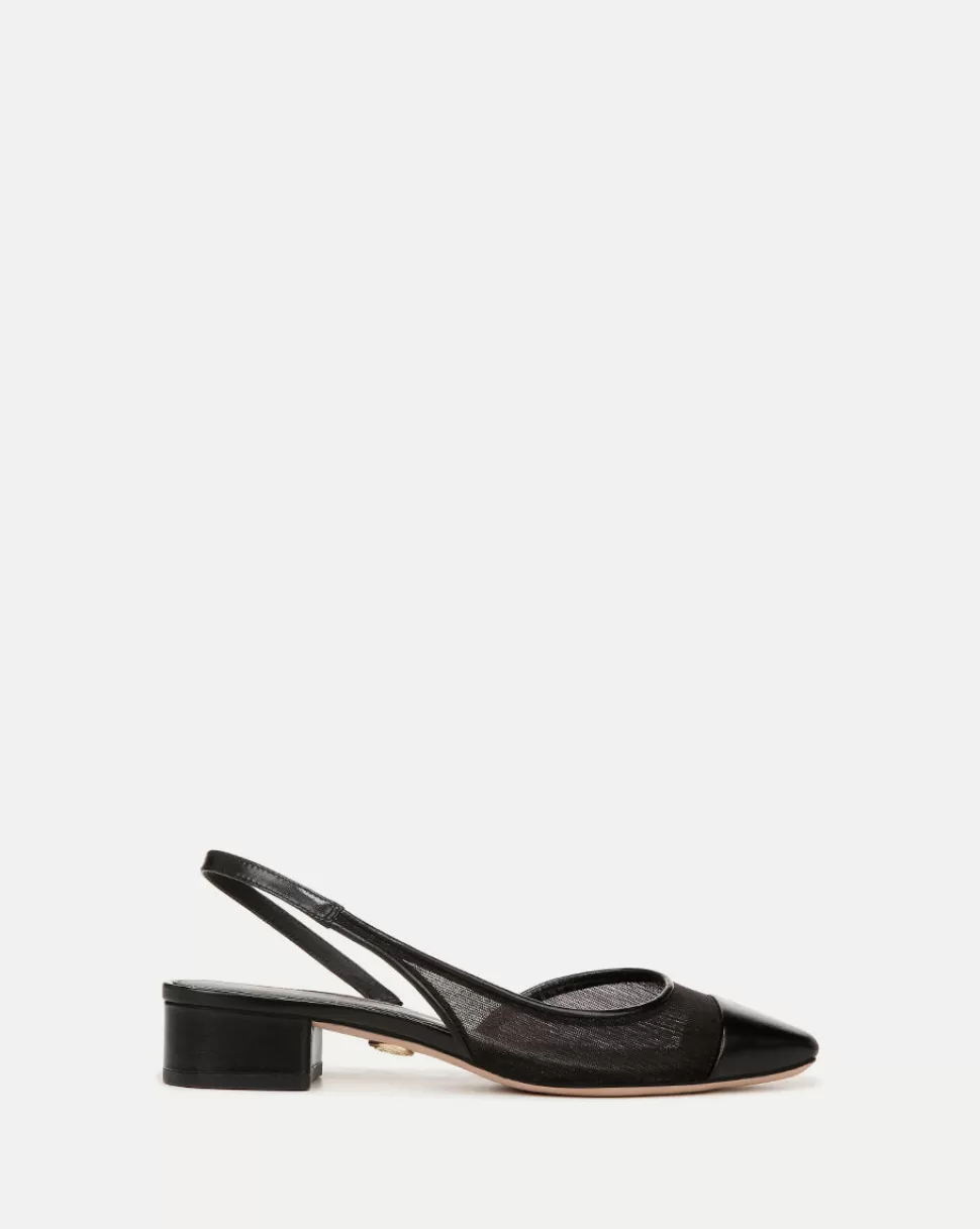 Veronica Beard Shoes | All Shoes>Cecile Mesh Cap-Toe Slingback Black