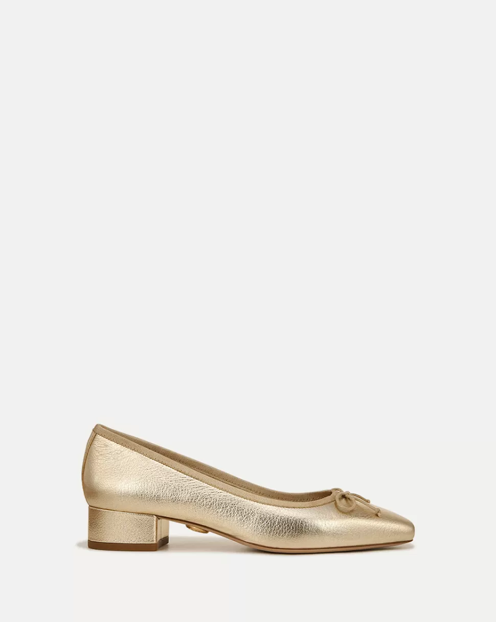 Veronica Beard Shoes | All Shoes>Cecile Metallic Leather Ballet Pumps Platinum