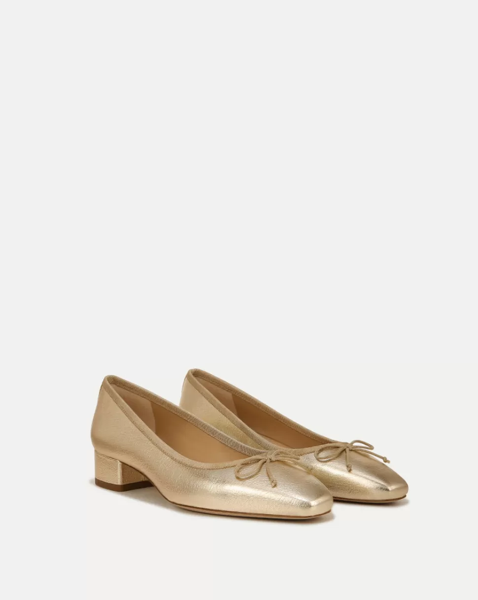 Veronica Beard Shoes | All Shoes>Cecile Metallic Leather Ballet Pumps Platinum