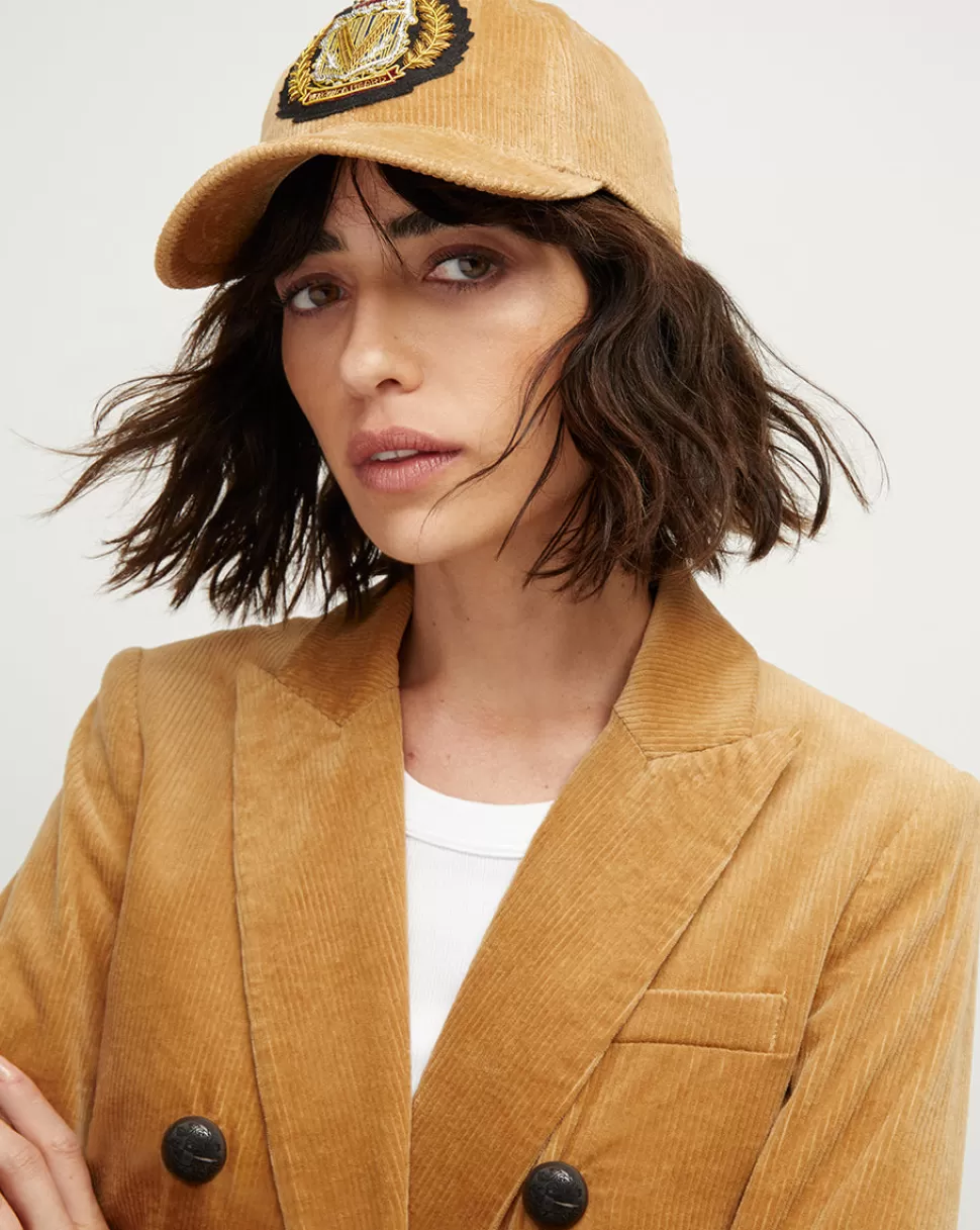 Veronica Beard Home & Accessories | Accessories>Corduroy Baseball Cap Khaki