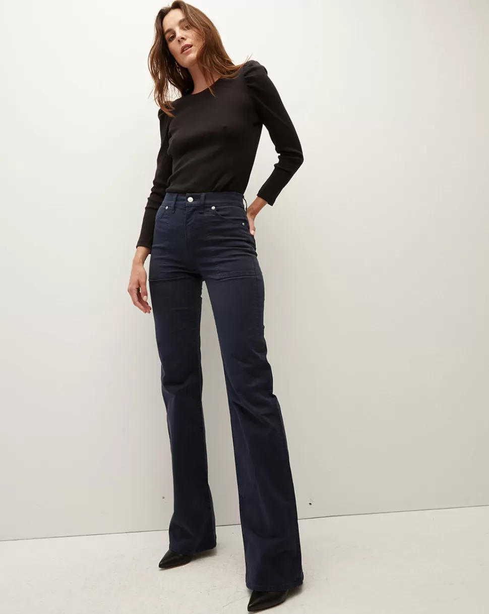 Veronica Beard Pants>Crosbie Wide-Leg Pant Navy