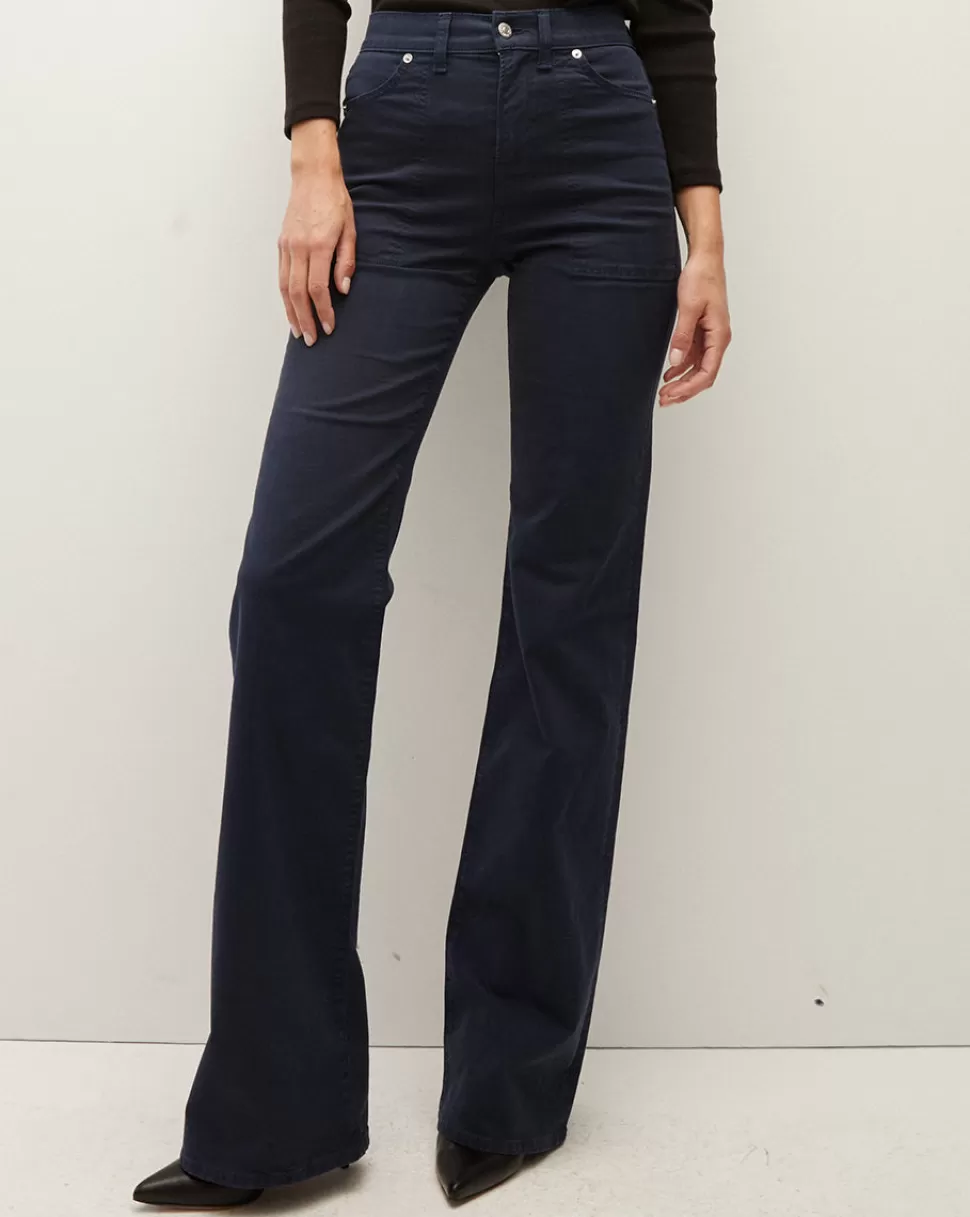 Veronica Beard Pants>Crosbie Wide-Leg Pant Navy