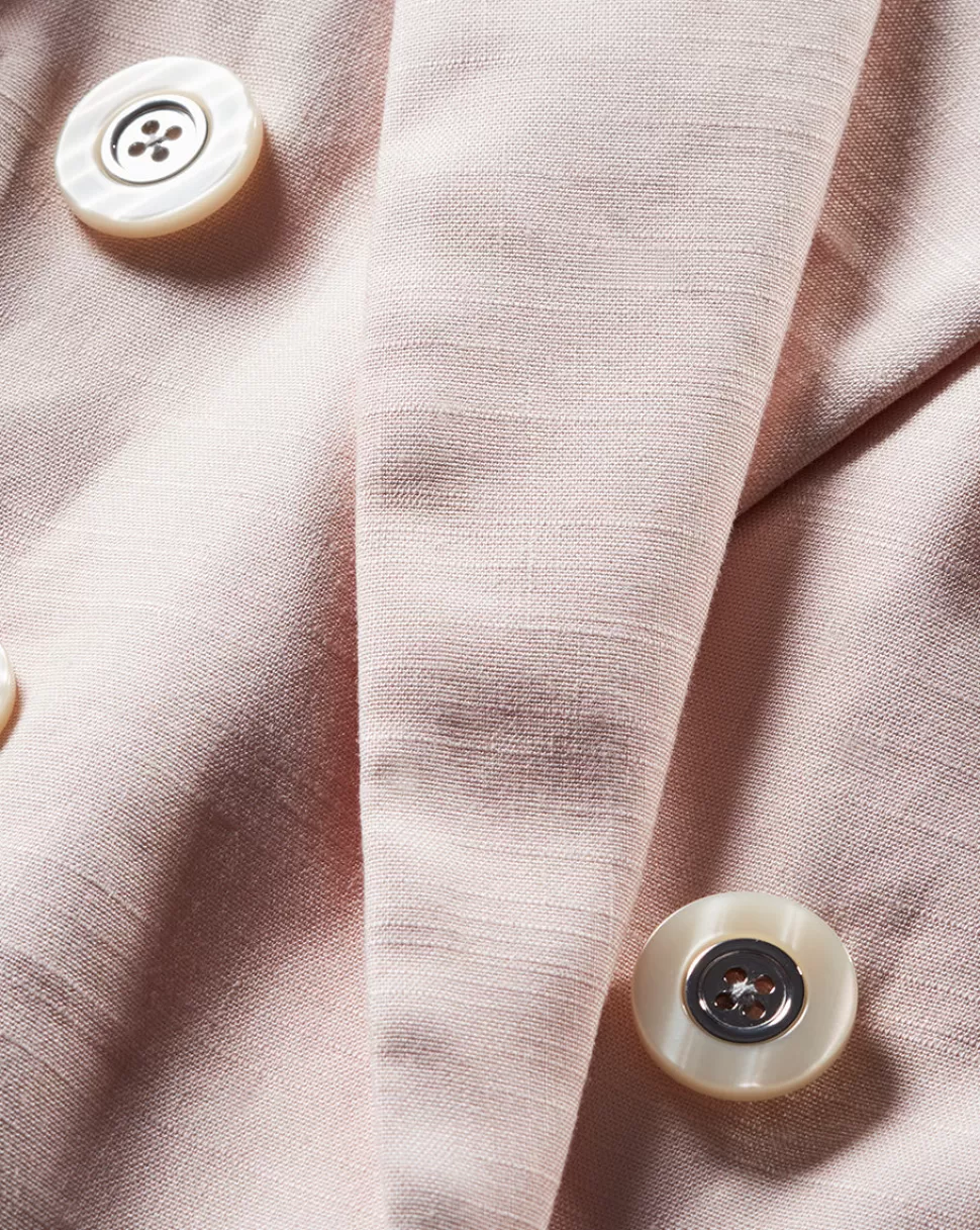 Veronica Beard Jackets & Vests | Matching Sets>Cutaway Stretch-Linen Dickey Jacket Pink Haze
