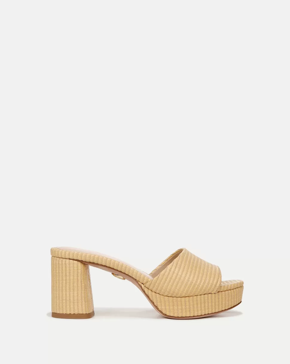 Veronica Beard Shoes | All Shoes>Dali Raffia Platform Heel Sandal Natural