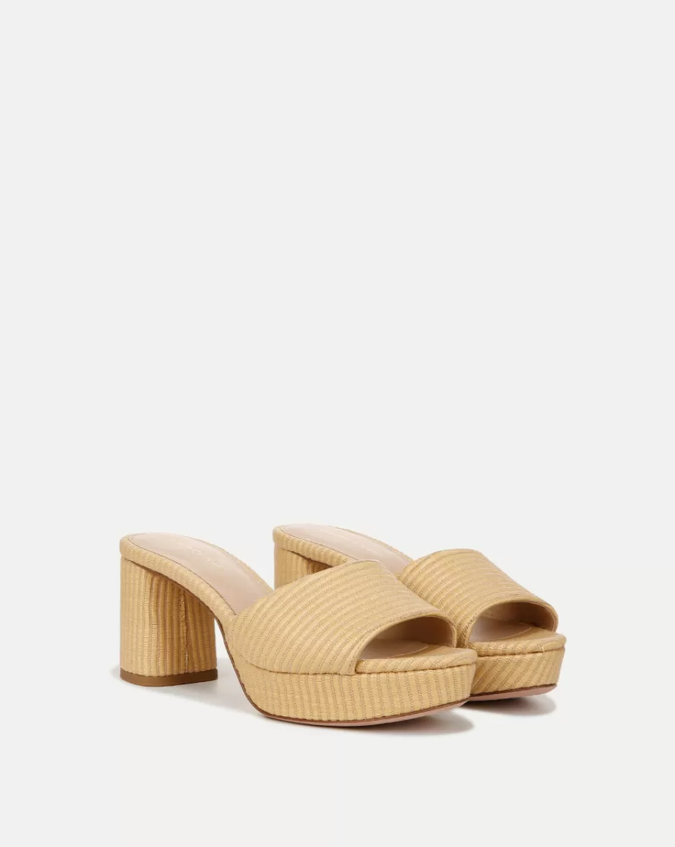 Veronica Beard Shoes | All Shoes>Dali Raffia Platform Heel Sandal Natural