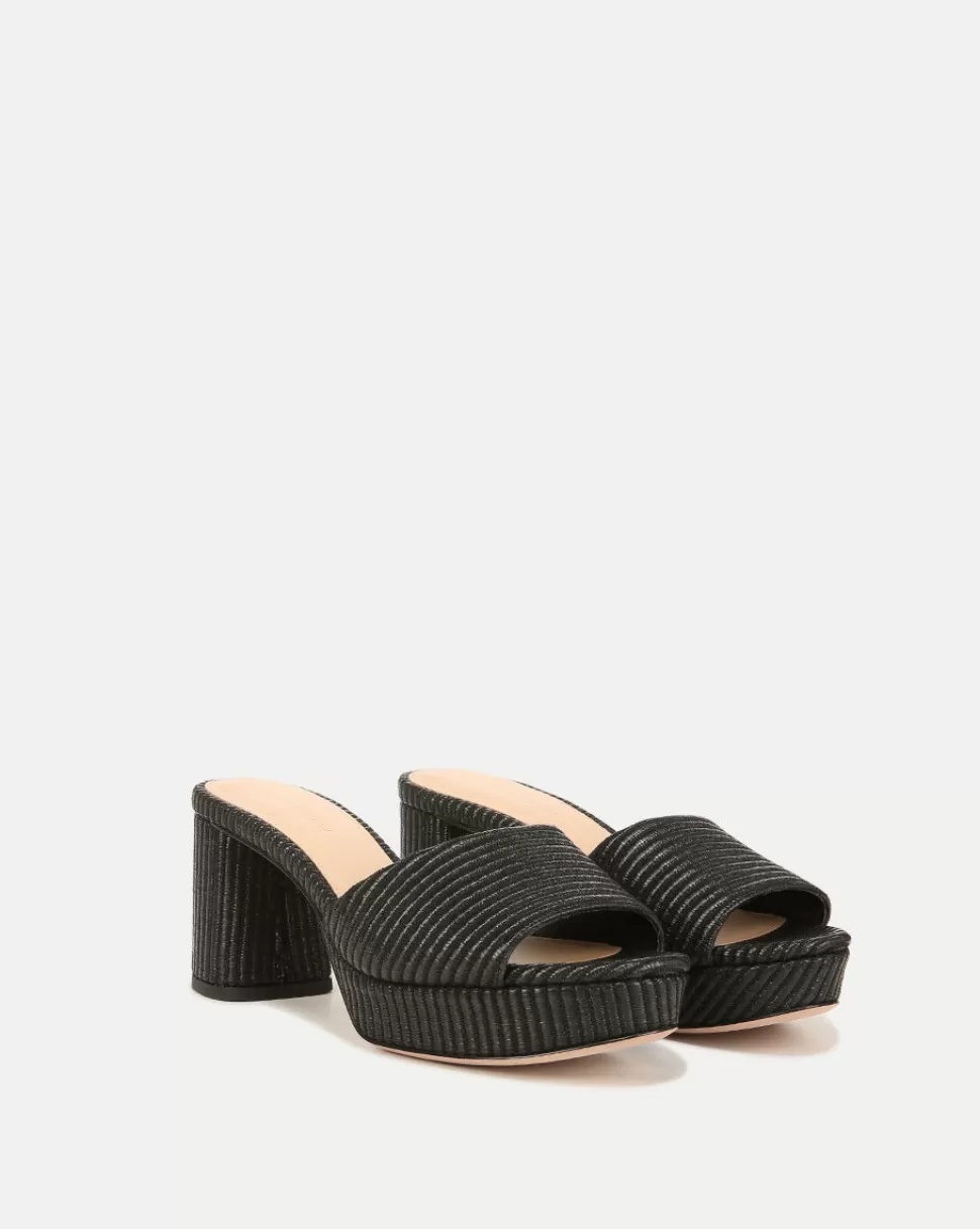 Veronica Beard Shoes | All Shoes>Dali Raffia Platform Sandal Black