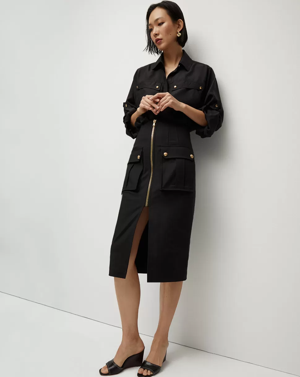 Veronica Beard Clothing | Skirts & Shorts>Dallas Midi Cargo Skirt Black