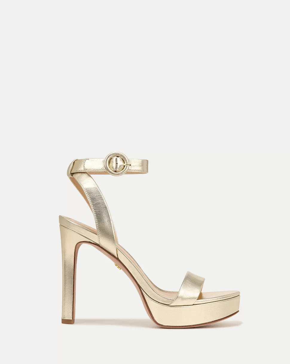 Veronica Beard Shoes | All Shoes>Darcelle Platform-Heel Sandal Platinum