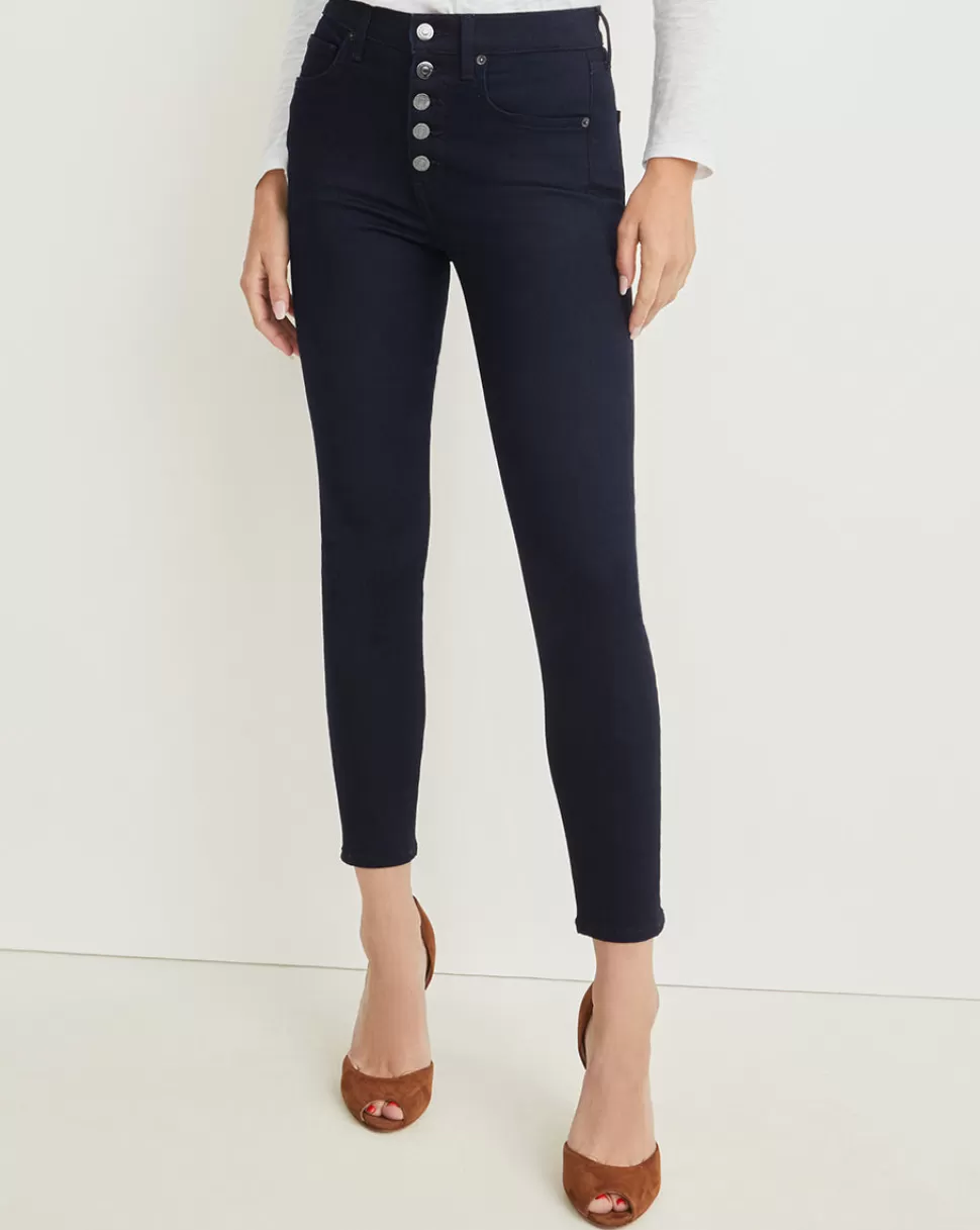 Veronica Beard Jeans | Cult Classics>Debbie High-Rise Ankle-Crop Skinny Jeans Indigo