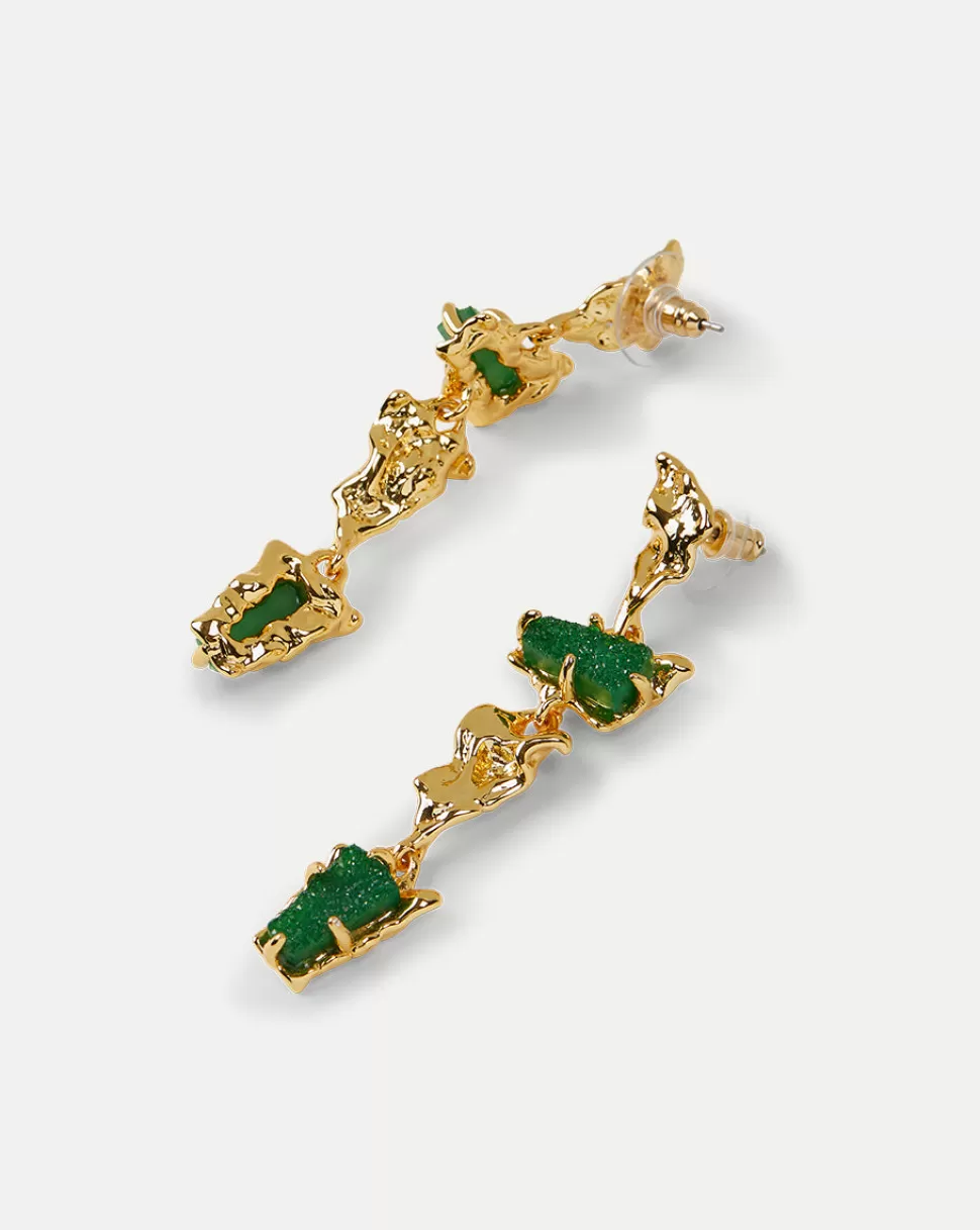 Veronica Beard Home & Accessories | Accessories>Druzy Linear Earring Gold