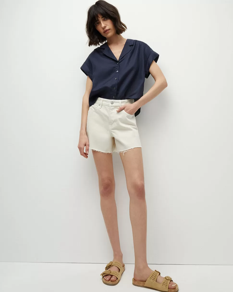 Veronica Beard Skirts & Shorts>Elllis Denim Short Ecru