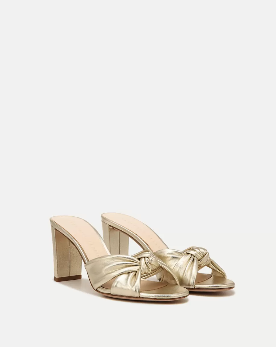 Veronica Beard Best Sellers | Shoes>Ganita Knot-Front Sandal Platinum