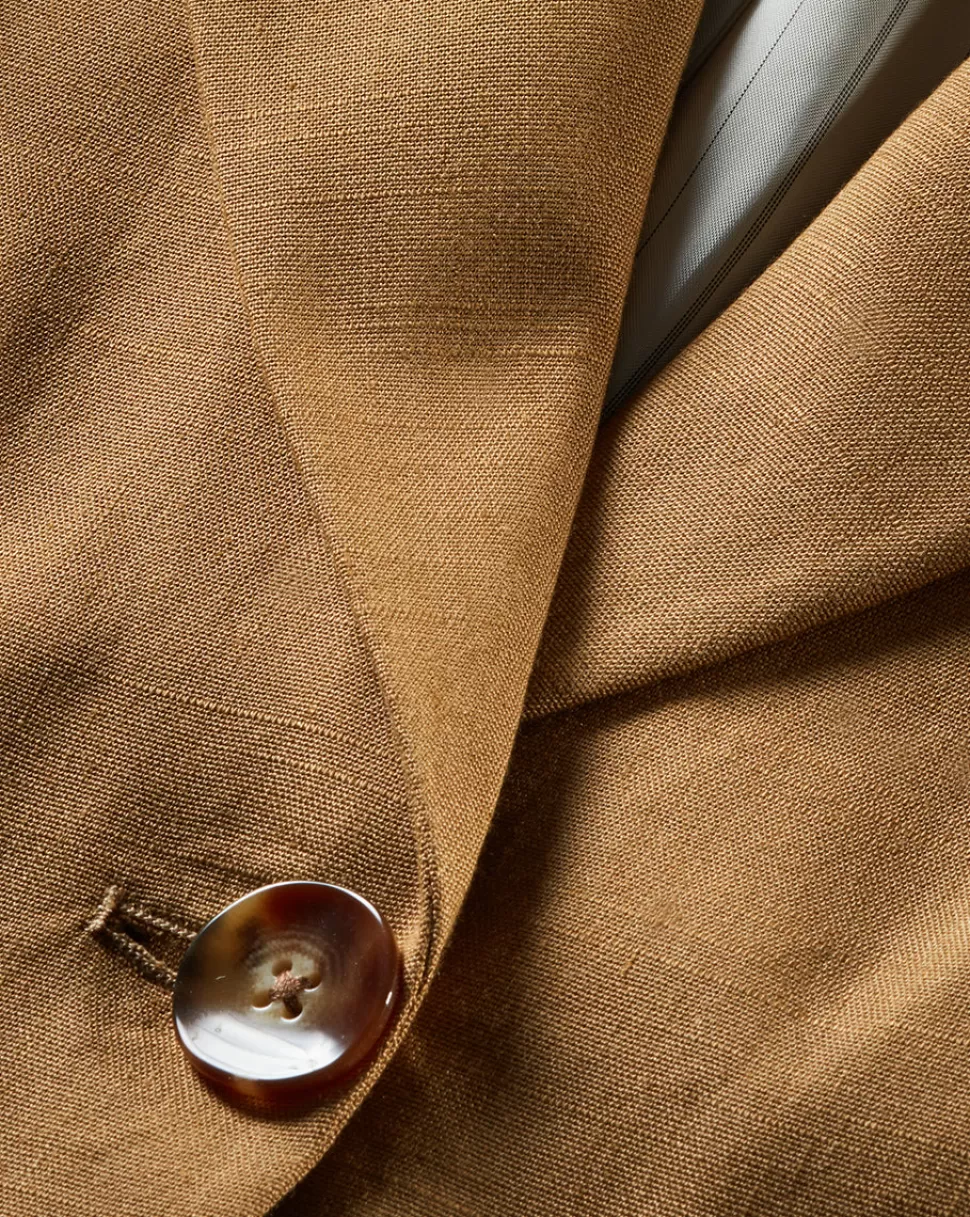 Veronica Beard Clothing | Jackets & Vests>Hayward Khaki Linen Jacket Desert Khaki