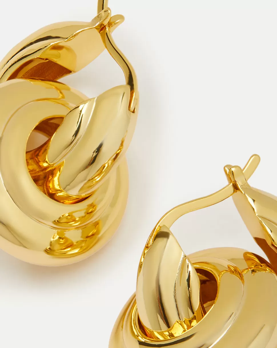 Veronica Beard Home & Accessories | Accessories>Interlocking Hoop Earring Gold