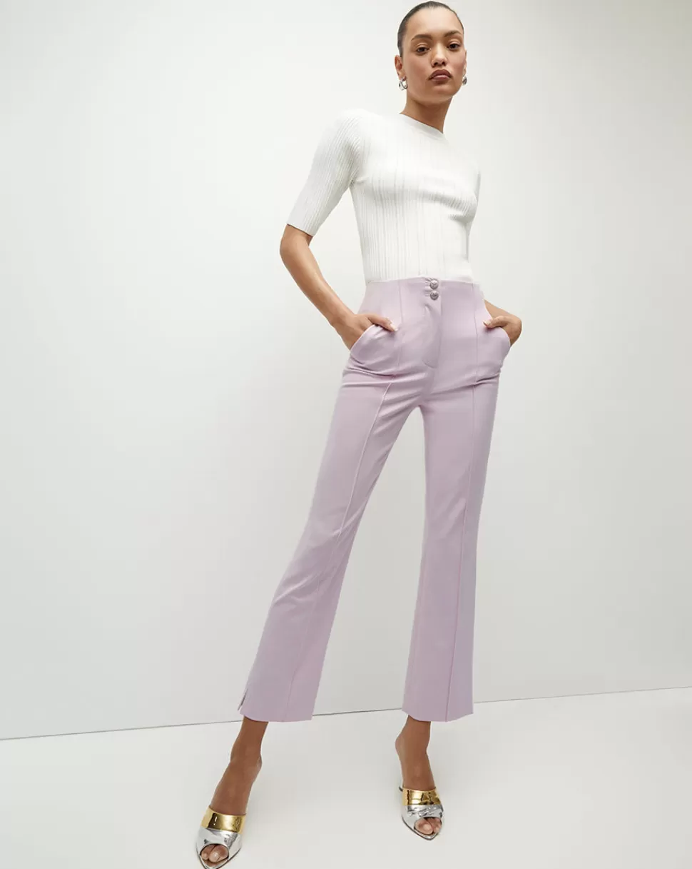 Veronica Beard Clothing | Pants>Kean Orchid Slim-Leg Pant Barely Orchid