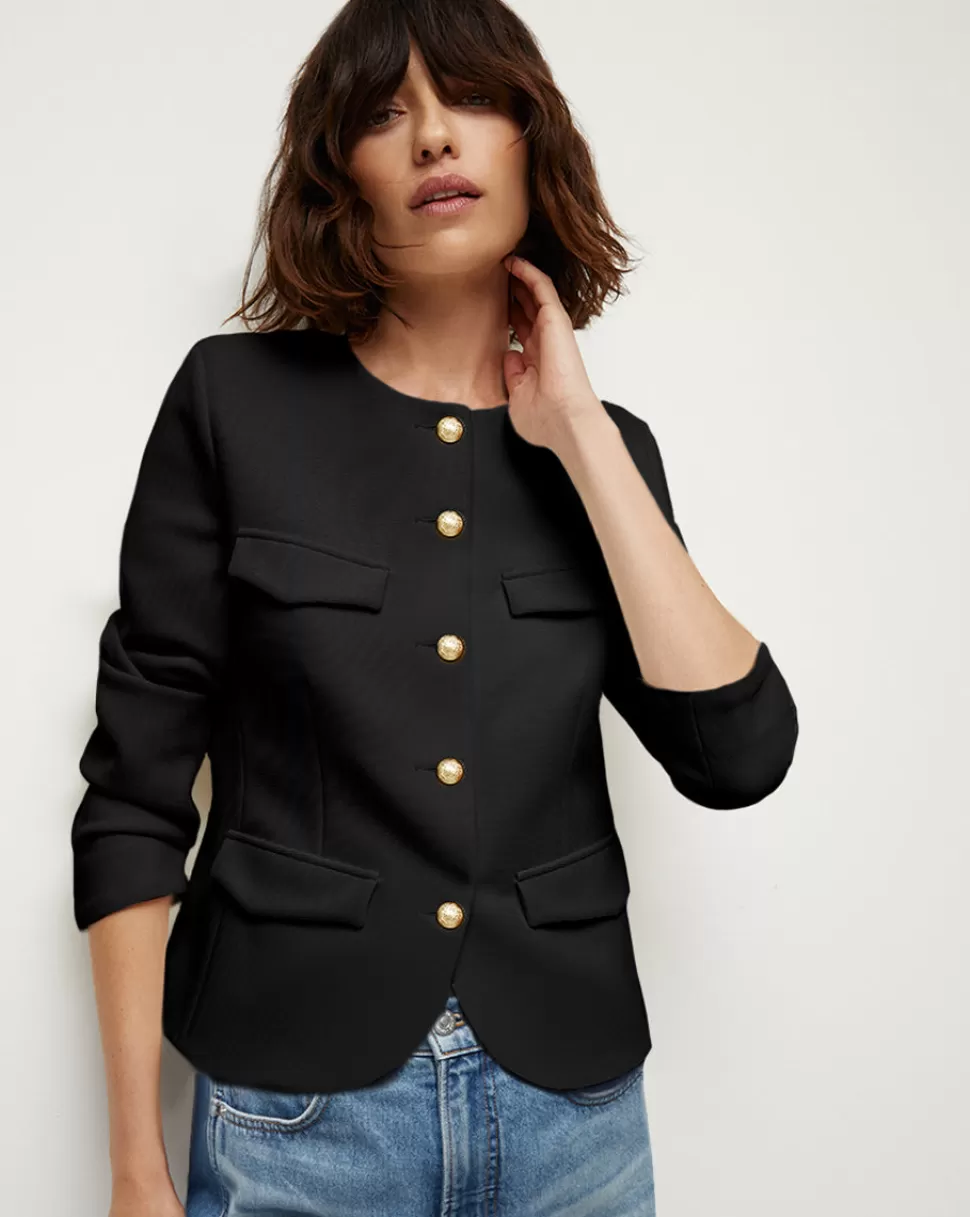 Veronica Beard Clothing | Jackets & Vests>Kensington Mid-Weight Knit Jacket Black