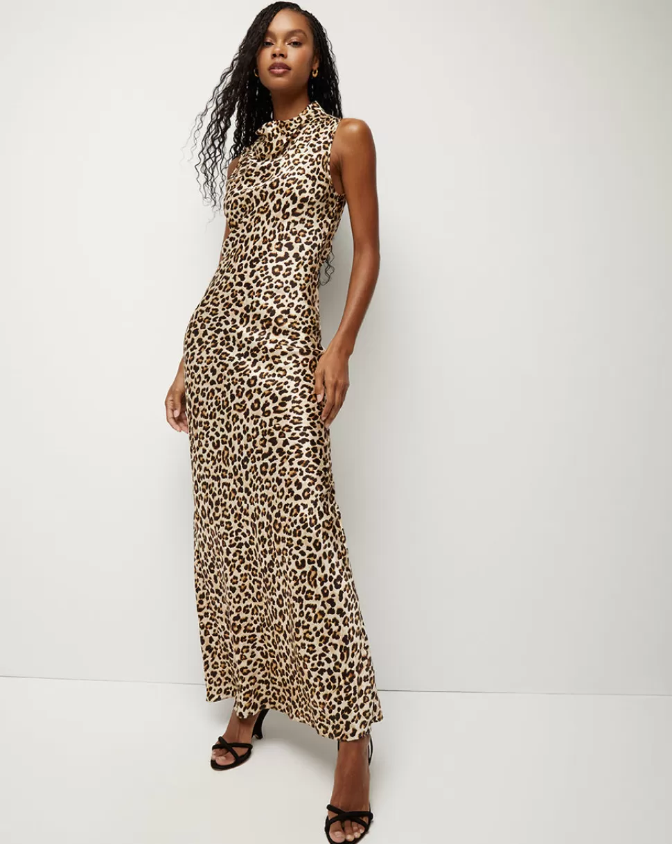 Veronica Beard Clothing | Dresses>Kura -Print Column Dress Leopard