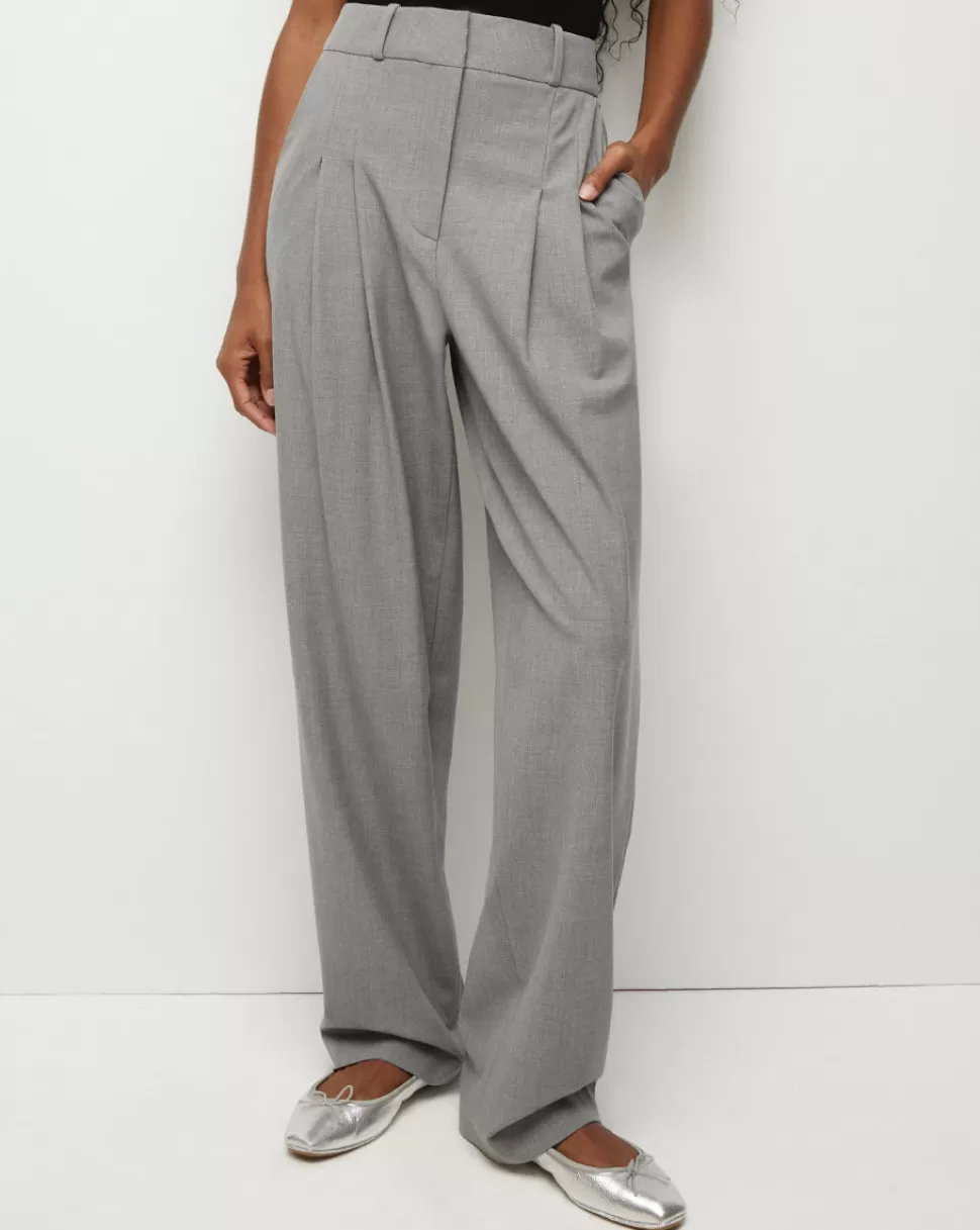 Veronica Beard Clothing | Pants>Legarde Relaxed-Fit Suit Pant Heather Grey