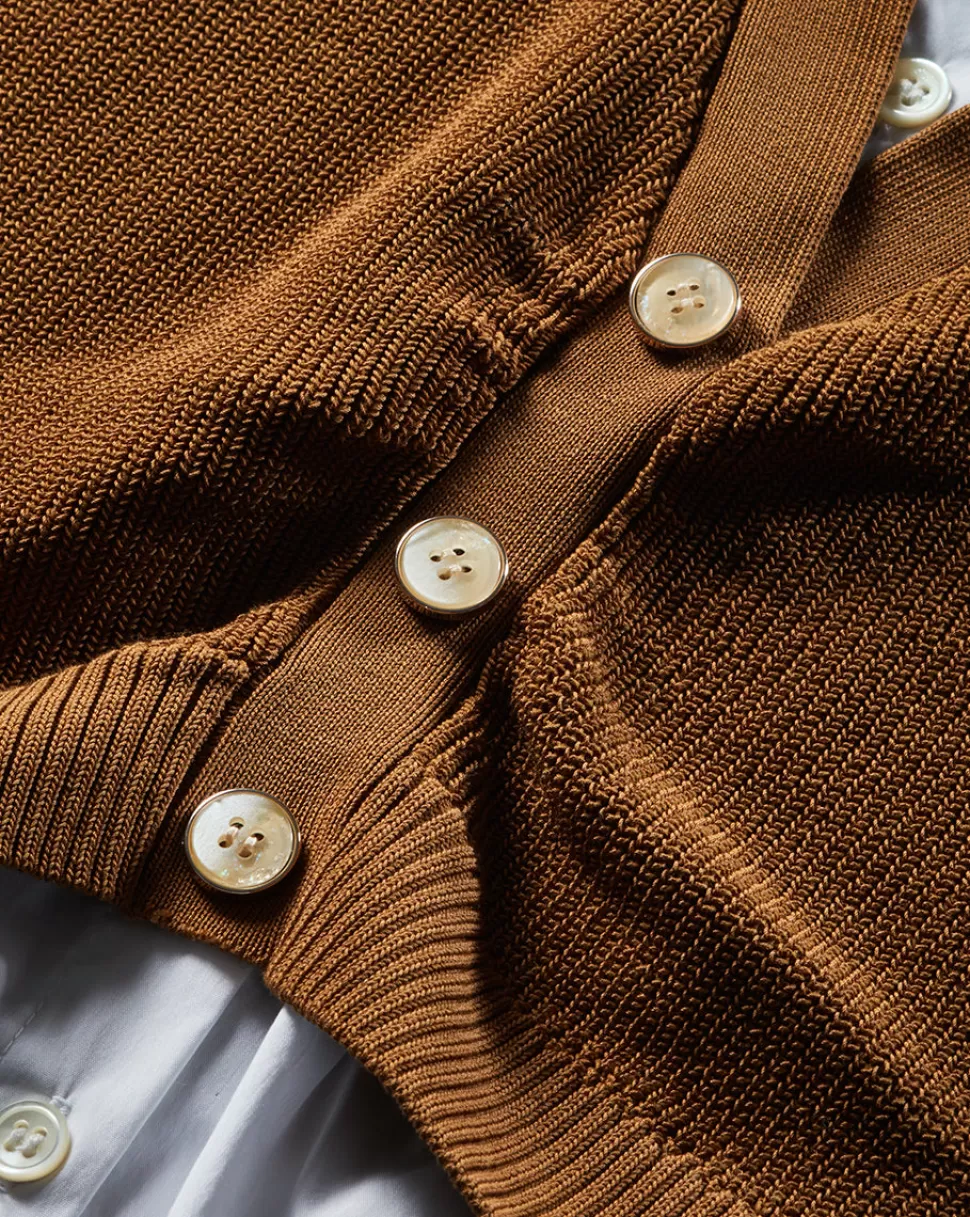 Veronica Beard Clothing | Sweaters>Leonora Layered Button-Down Cardigan Top Desert Khaki