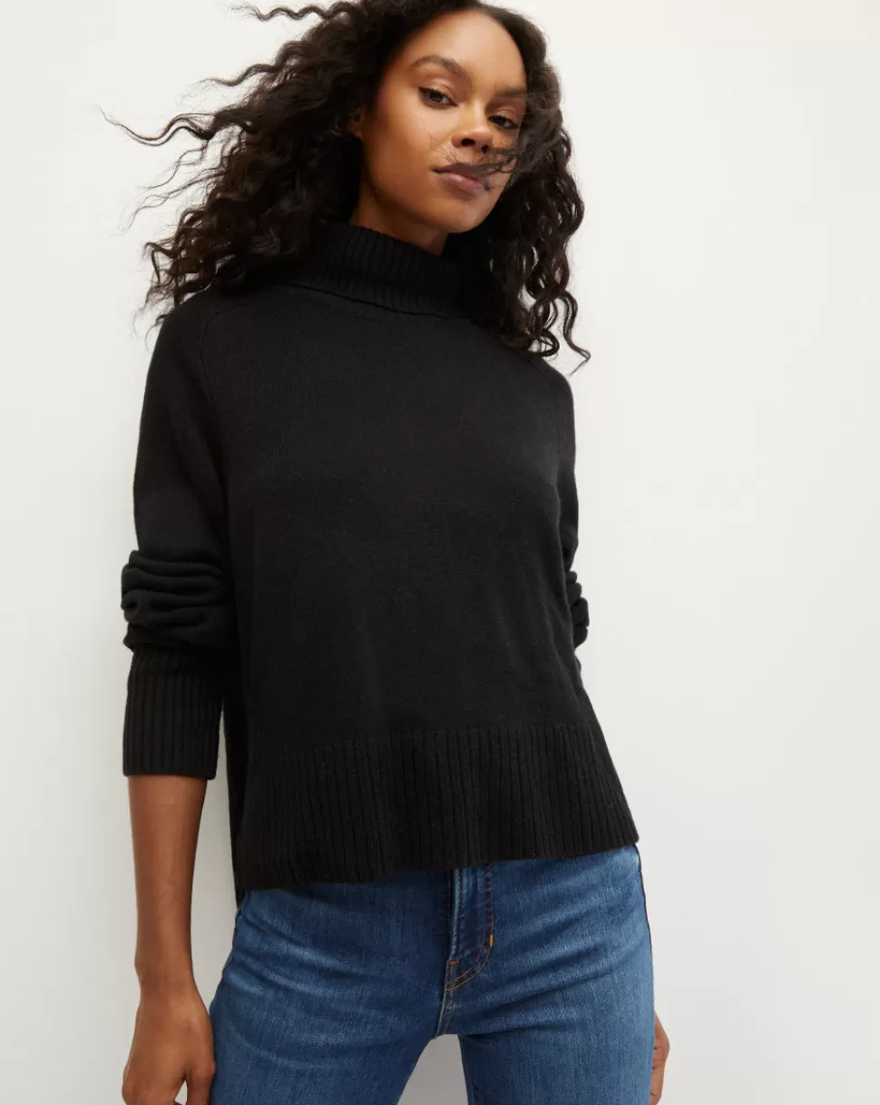 Veronica Beard Sweaters>Lerato Chasmere Turtleneck Sweater Black