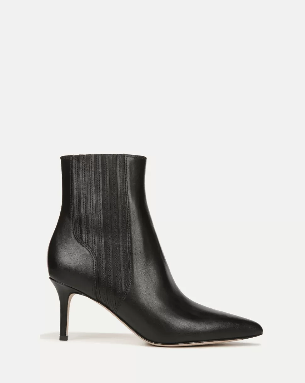 Veronica Beard Shoes | All Shoes>Lisa Mid-Heel Leather Bootie Black