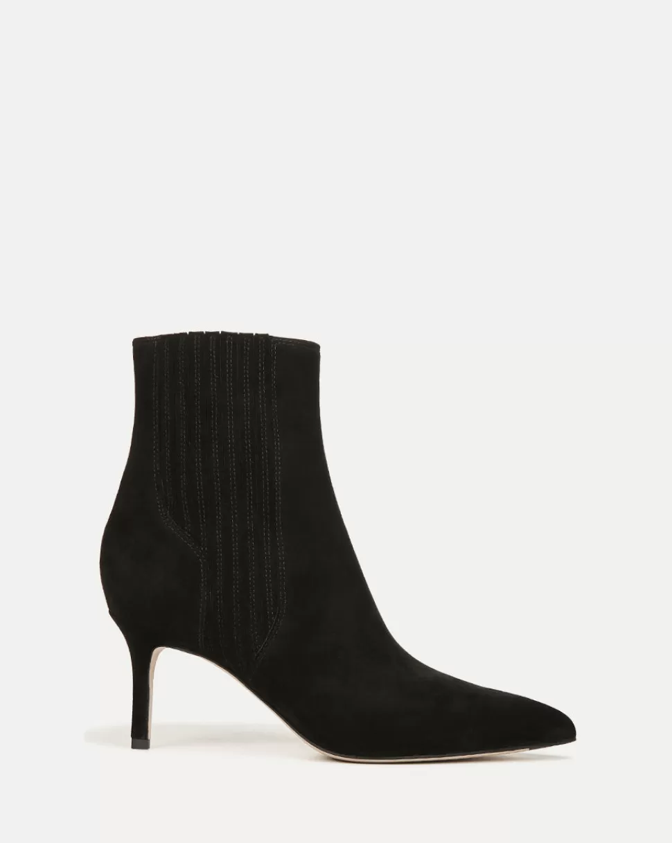 Veronica Beard Best Sellers | Shoes>Lisa Mid-Heel Suede Bootie Black