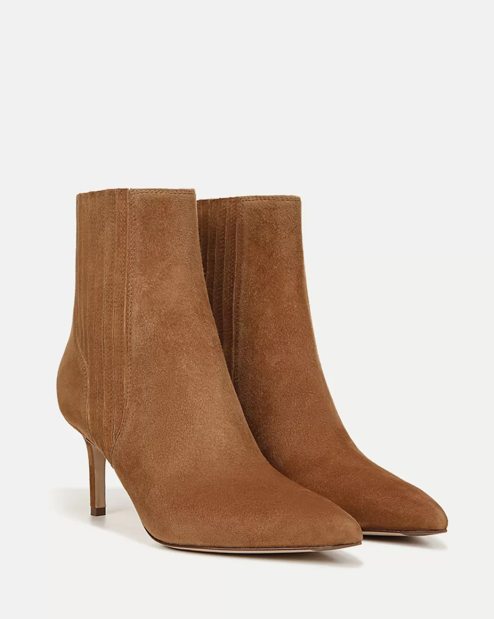 Veronica Beard Shoes | All Shoes>Lisa Mid-Heel Suede Bootie Hazelwood